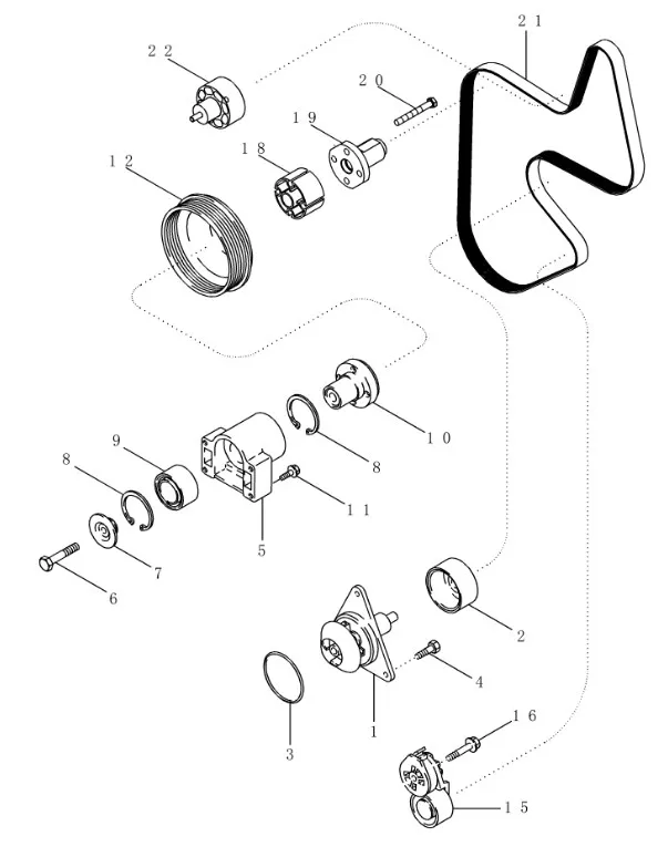 J926855 - Шкив 186мм суппорта вискомуфты ДВС Cummins Mg 0611г.в.